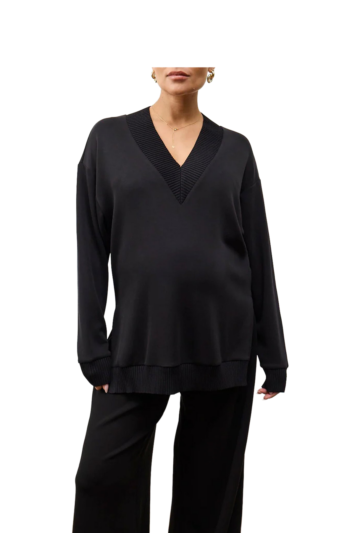 Lucia Lounge Top - Black