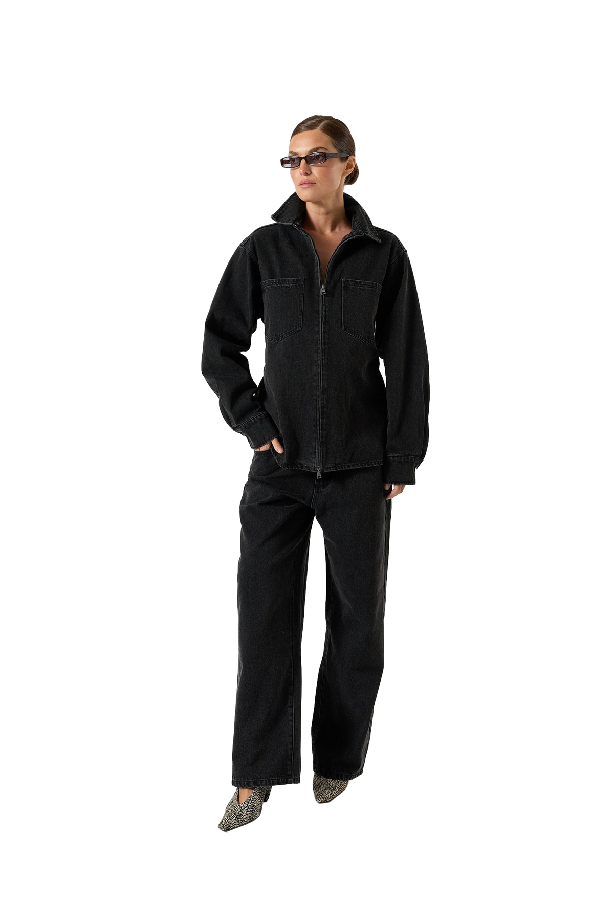 Xander Denim Shirt - Black