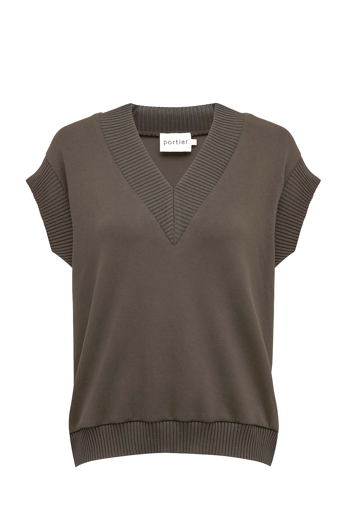 Lucia Sleeveless Lounge Top - Truffle