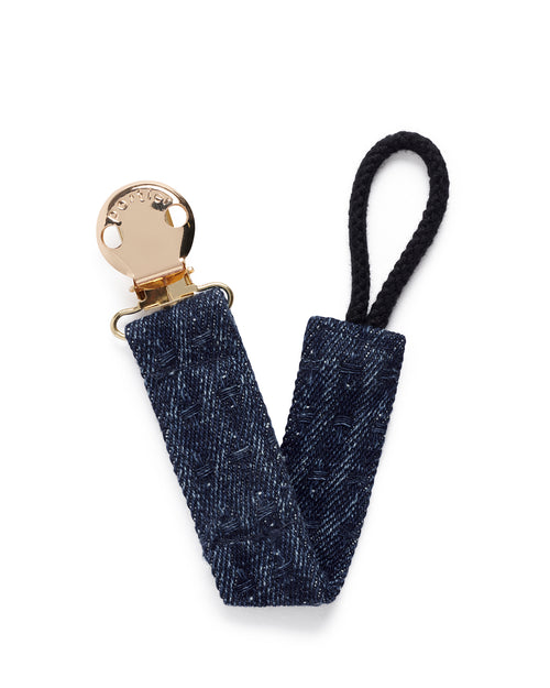 Petite Pacifier Clip - Blue Denim