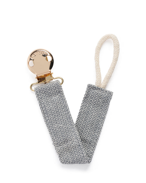 Petite Pacifier Clip - Light Grey