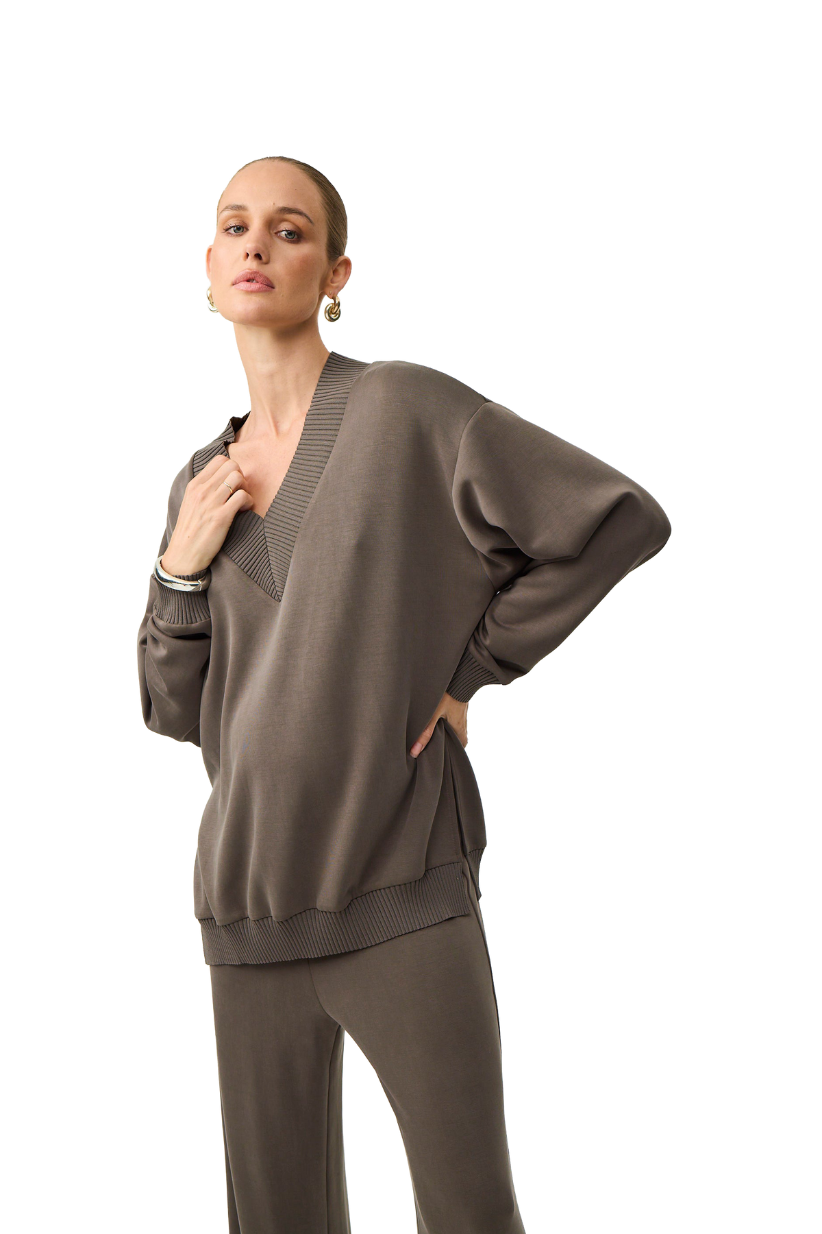 Lucia Lounge Top - Truffle