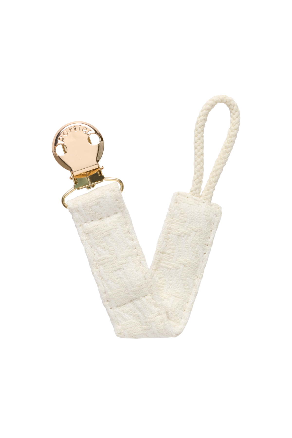 Petite Pacifier Clip - Natural Tweed