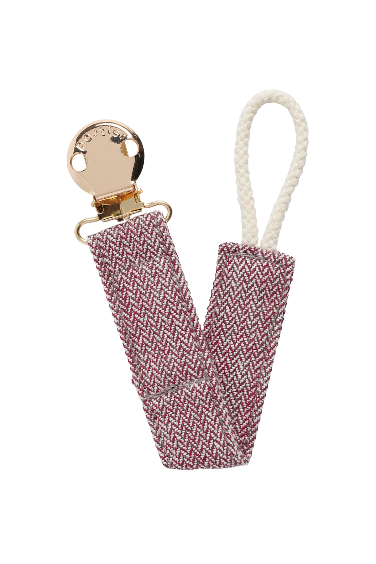 Petite Pacifier Clip - Maroon