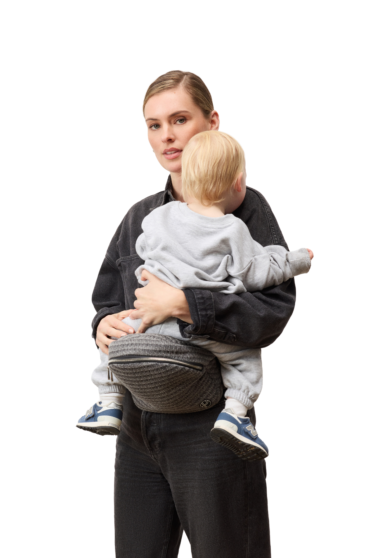 The Brio Belt Toddler Carrier - Charcoal Denim
