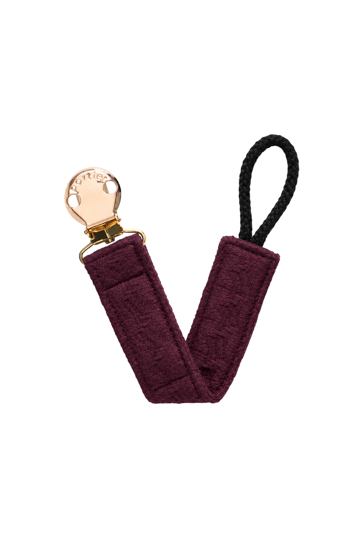 Petite Pacifier Clip - Mulberry Tweed