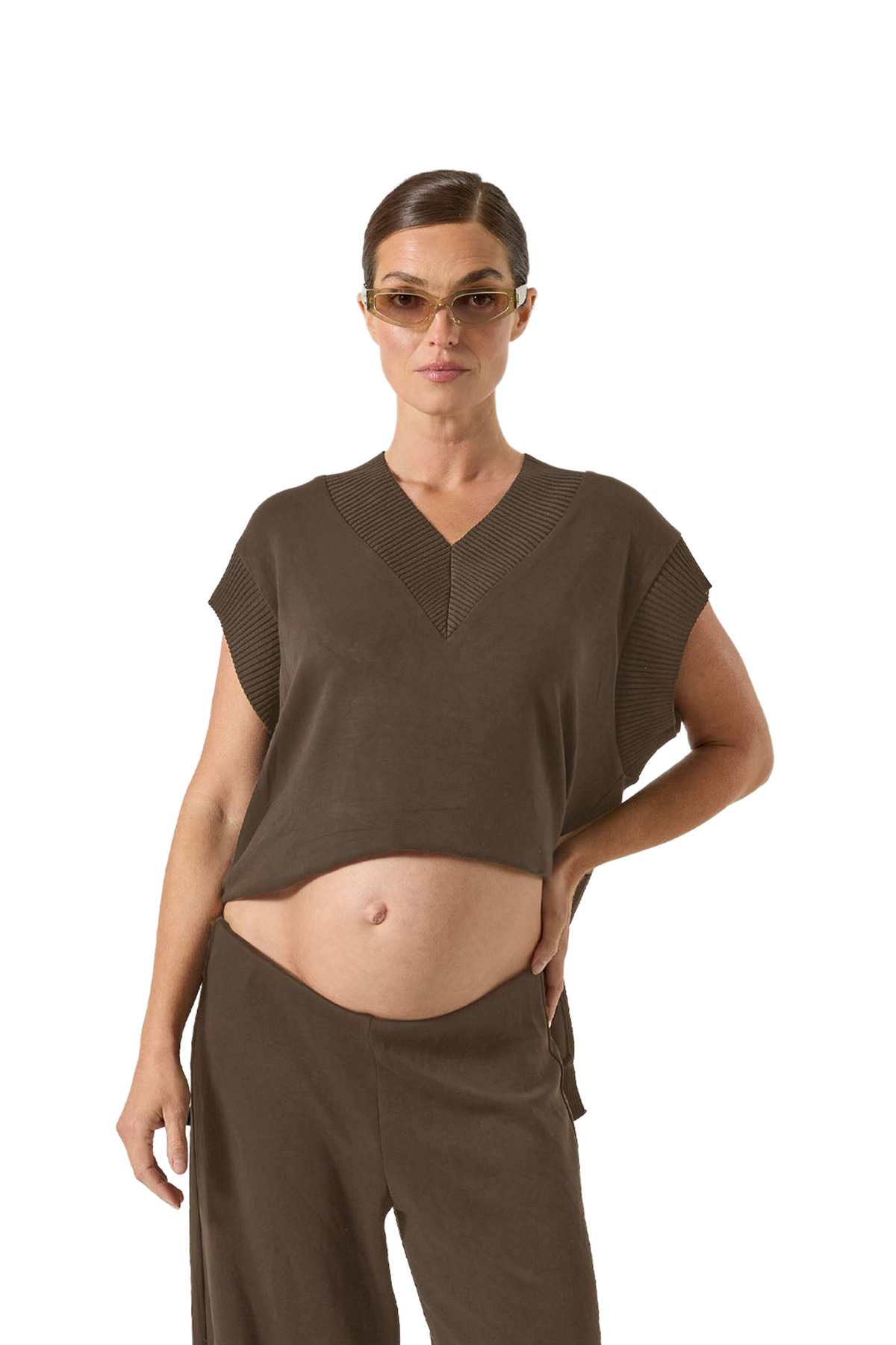 Lucia Sleeveless Lounge Top - Truffle