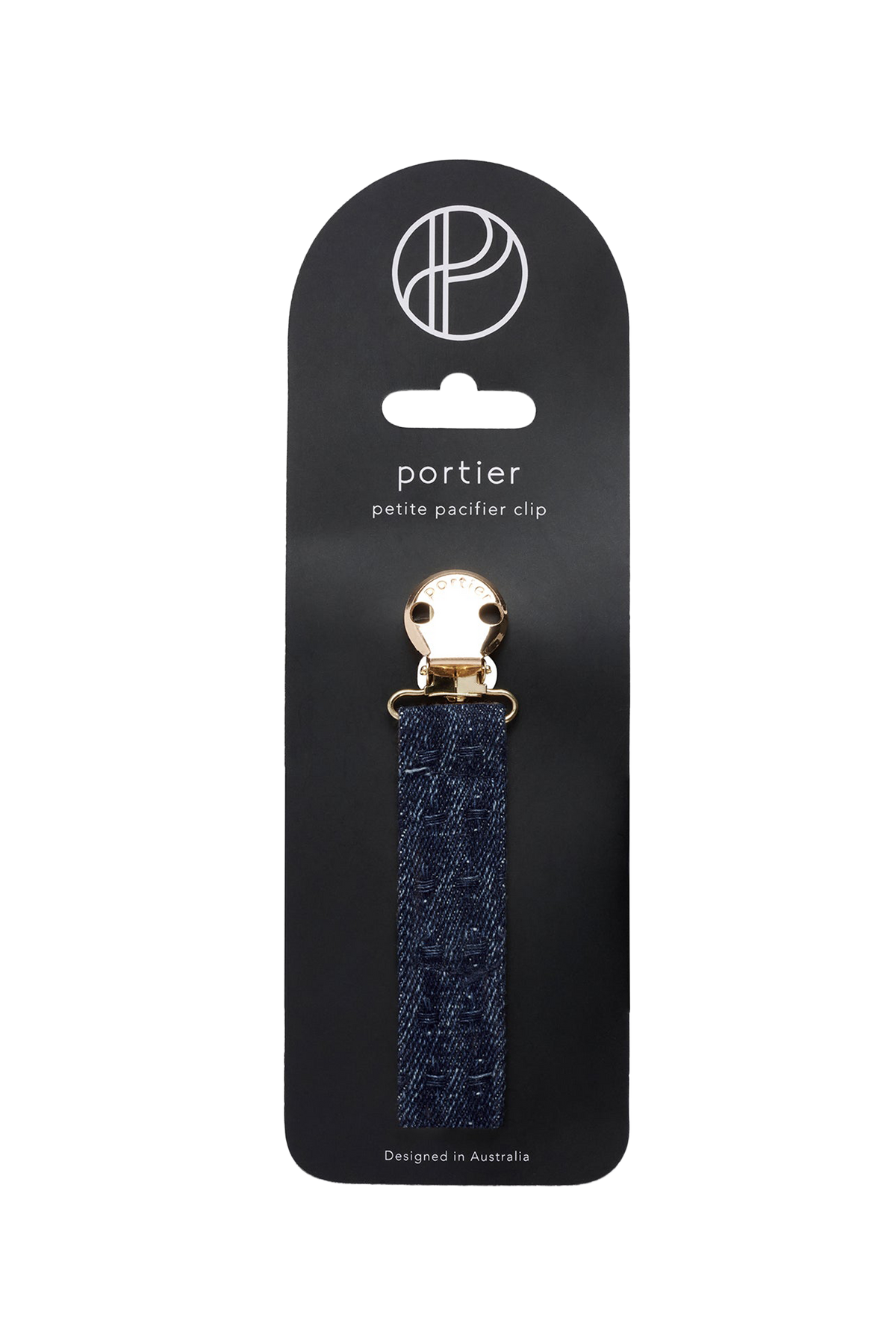 Petite Pacifier Clip - Blue Denim