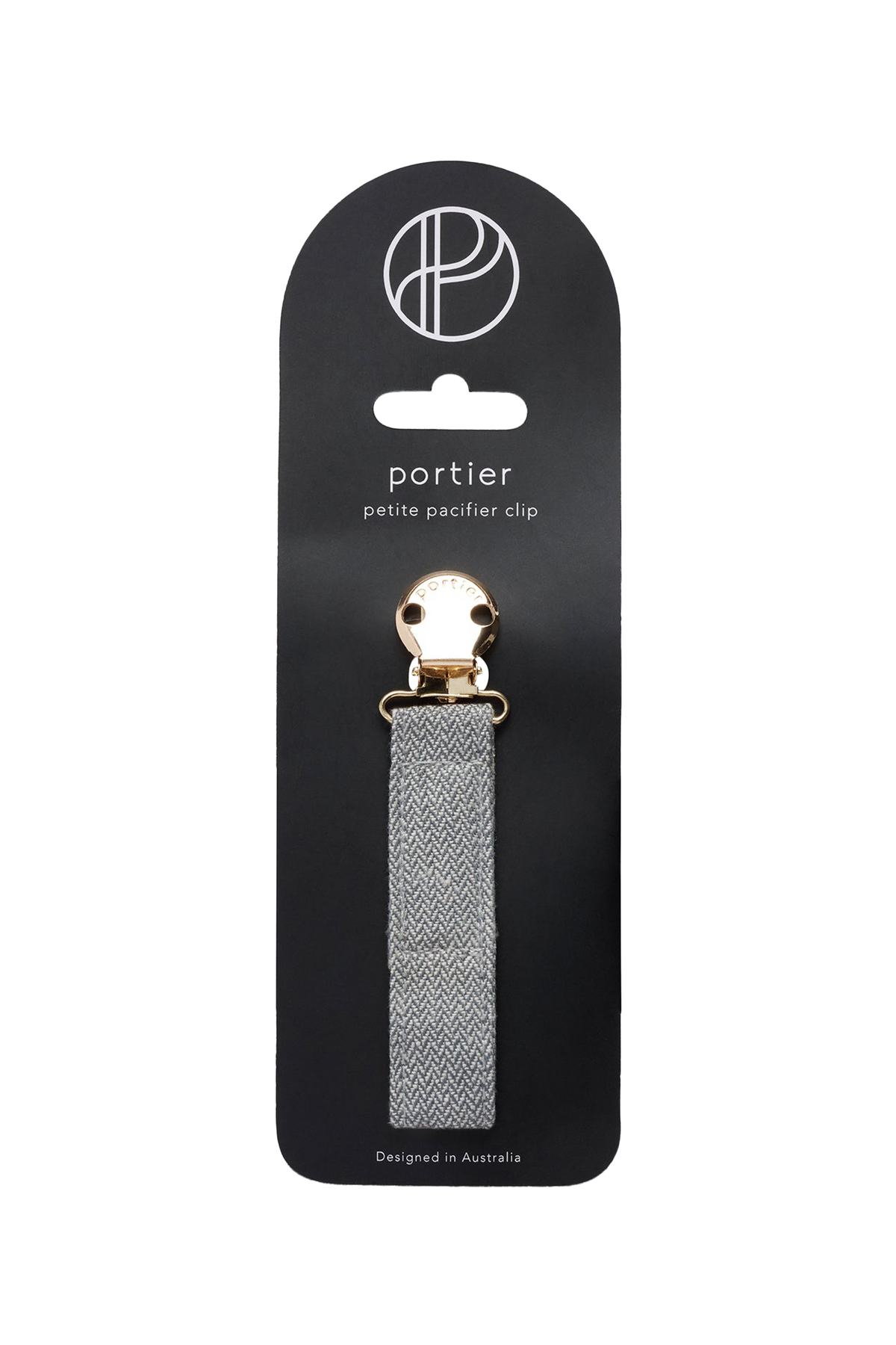 Petite Pacifier Clip - Light Grey
