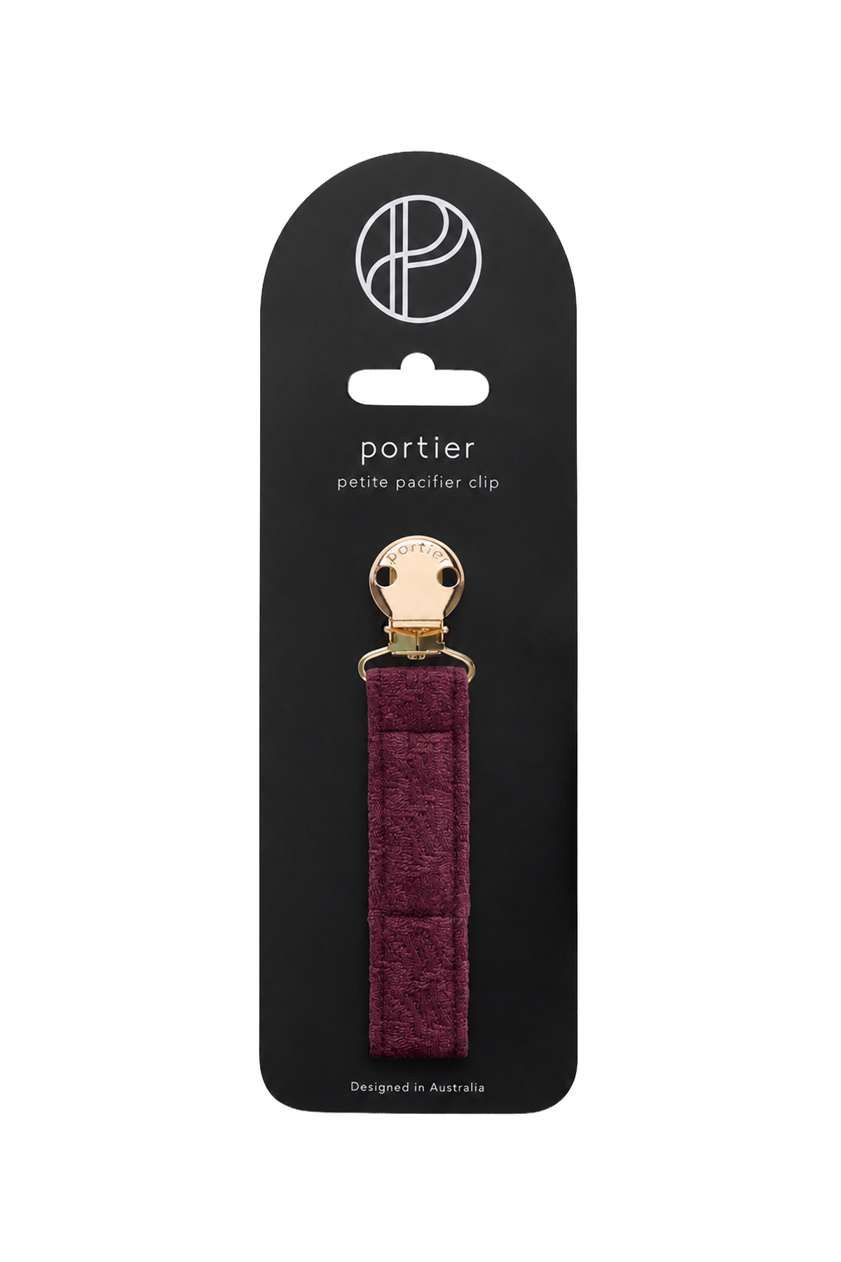 Petite Pacifier Clip - Mulberry Tweed