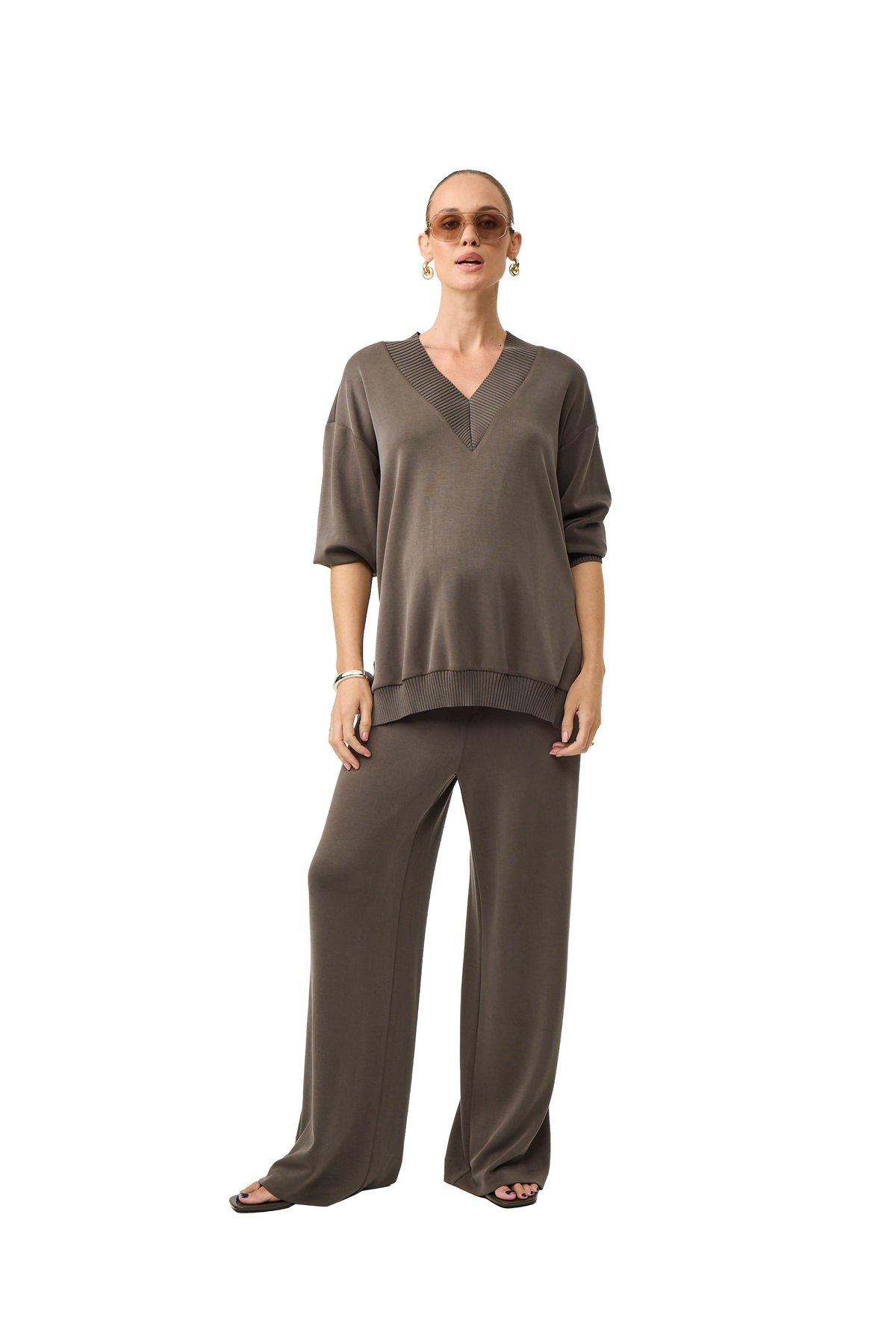 Lucia Lounge Top - Truffle