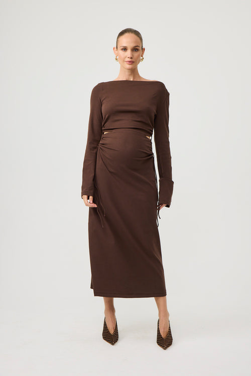 Aura Dress Brown