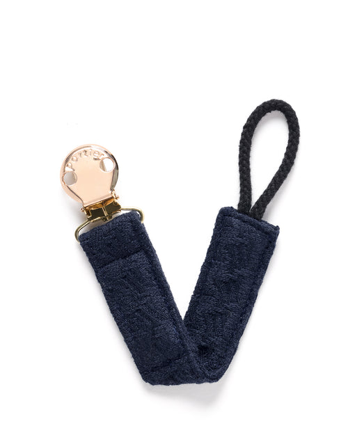 Petite Pacifier Clip - Midnight Tweed