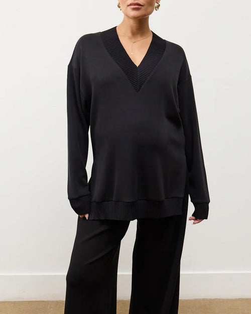 Lucia Lounge Top - Black